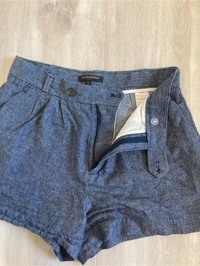 Banana Republic Women's Blue Linen Blend Shorts